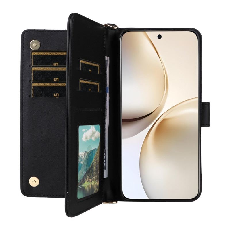 Kinyitható Bőrtok Realme 14 Pro Plus 5g Prémium Vállpánttal És Pánttal