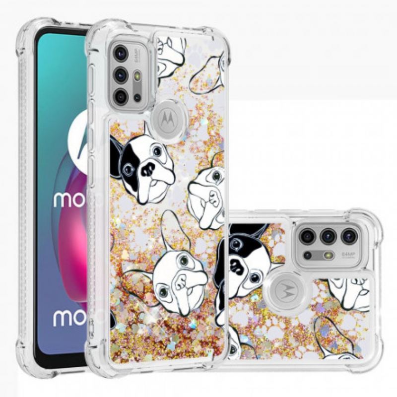Tok Moto G30 / G10 Kutya Flitter Úr