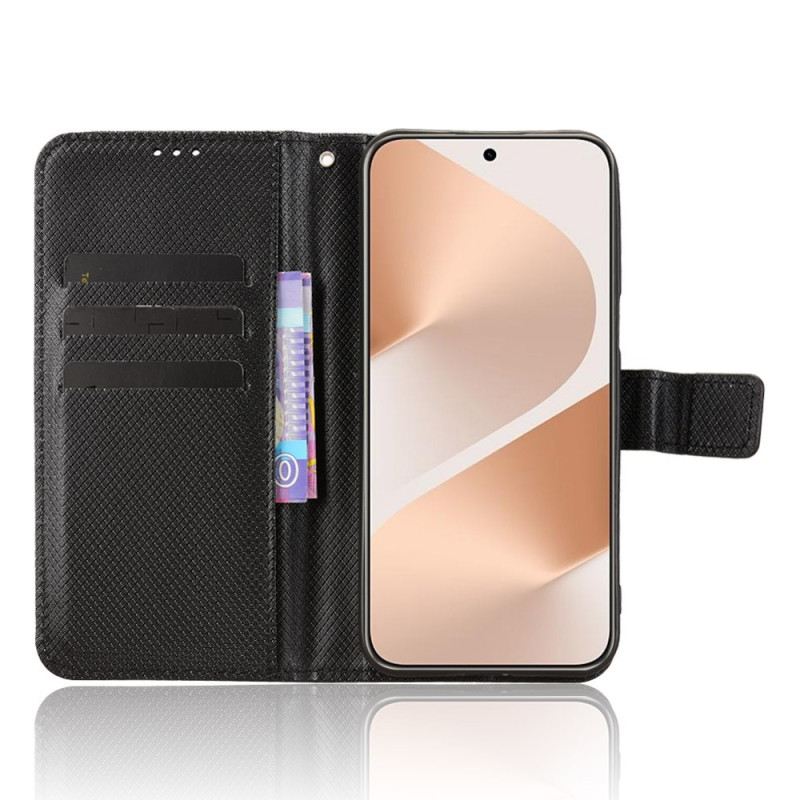 Bőrtok Huawei Pura 80 Gyémánt Textúra