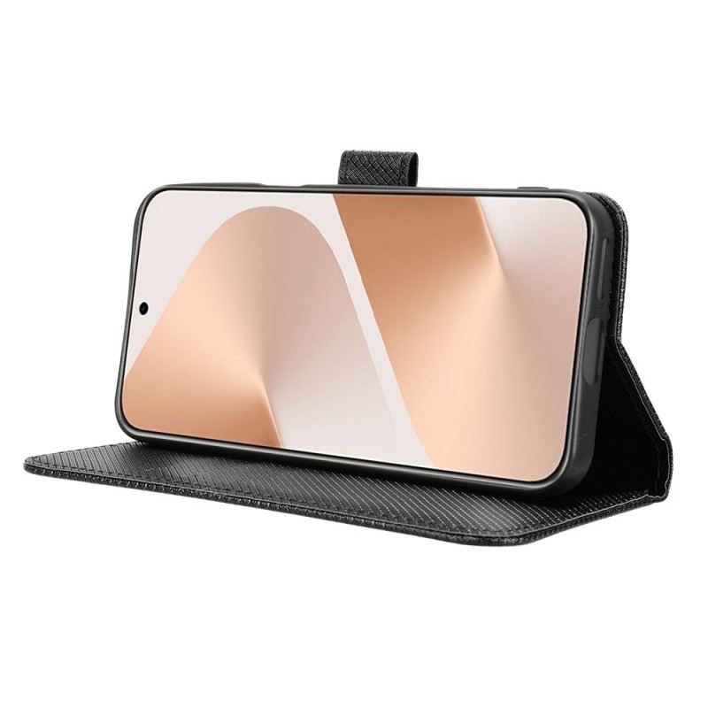 Bőrtok Huawei Pura 80 Gyémánt Textúra