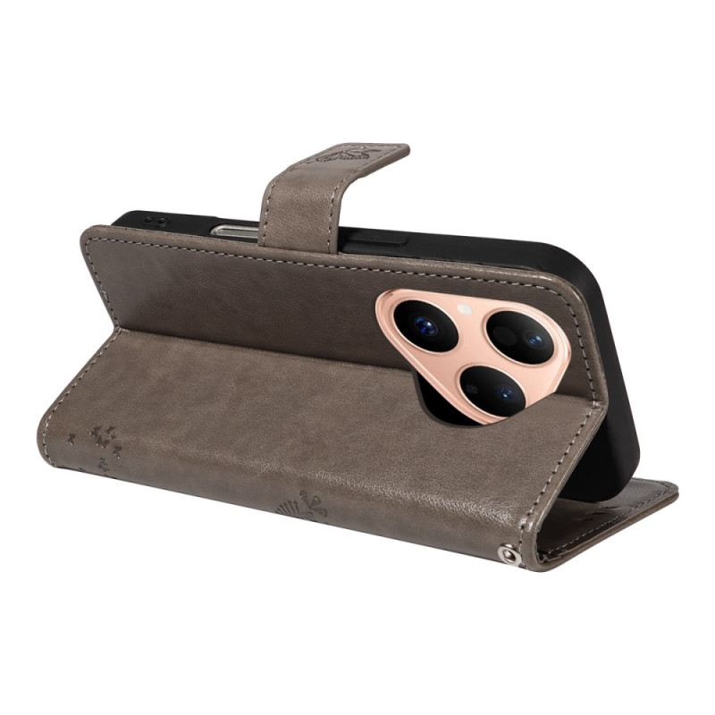 Bőrtok Huawei Pura 80 Macska És Fa