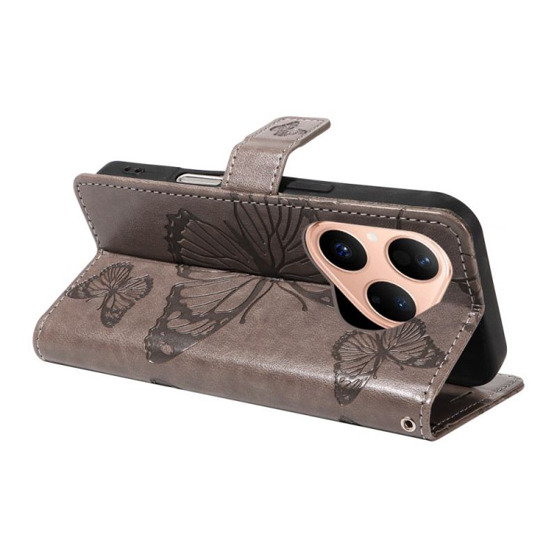 Bőrtok Huawei Pura 80 Nagy Pillangók