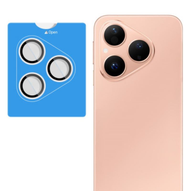 Edzett Üveg Lencsevédő Huawei Pura 80-hoz Önpozicionáló Kerettel (fekete Körök)