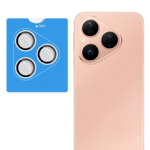 Edzett Üveg Lencsevédő Huawei Pura 80-hoz Önpozicionáló Kerettel (fekete Körök)