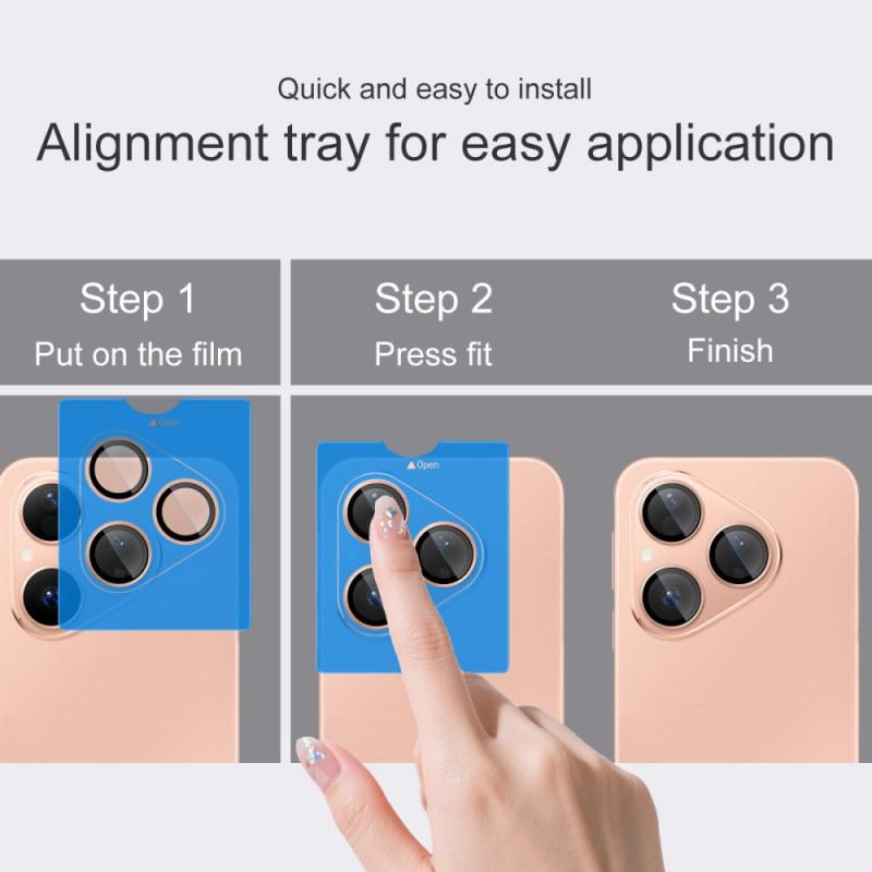 Edzett Üveg Lencsevédő Huawei Pura 80-hoz Önpozicionáló Kerettel (fekete Körök)