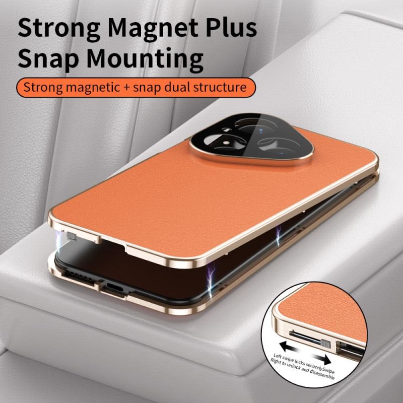 Tok Huawei Pura 80 Bőr Kivitel És Edzett Üveg Képernyővédő