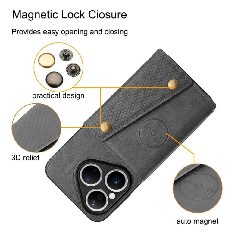 Tok Huawei Pura 80 Bőrhatású Kártya Tartó