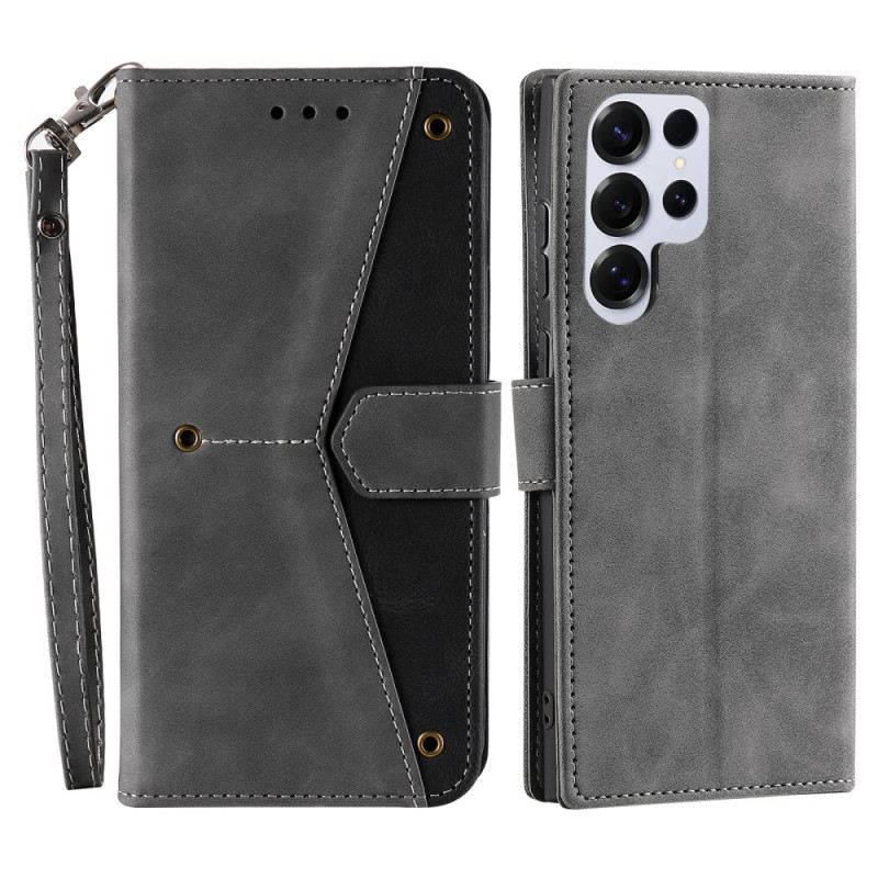 Bőrtok Samsung Galaxy S26 Ultra Kétszínű Dizájn