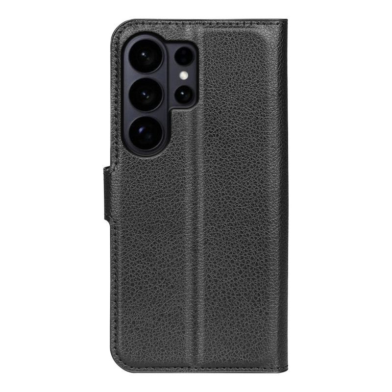 Bőrtok Samsung Galaxy S26 Ultra Licsi Műbőr