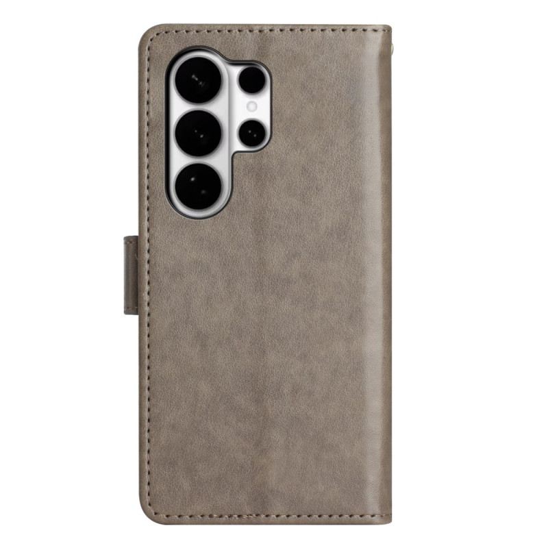 Bőrtok Samsung Galaxy S26 Ultra Pillangó És Virágok