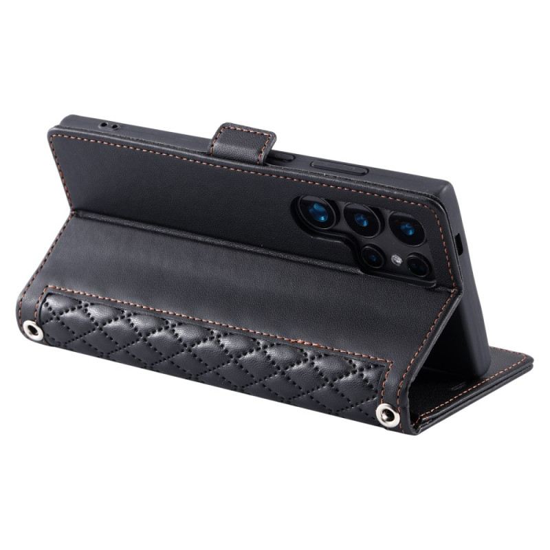 Bőrtok Samsung Galaxy S26 Ultra Steppelt Pánttal