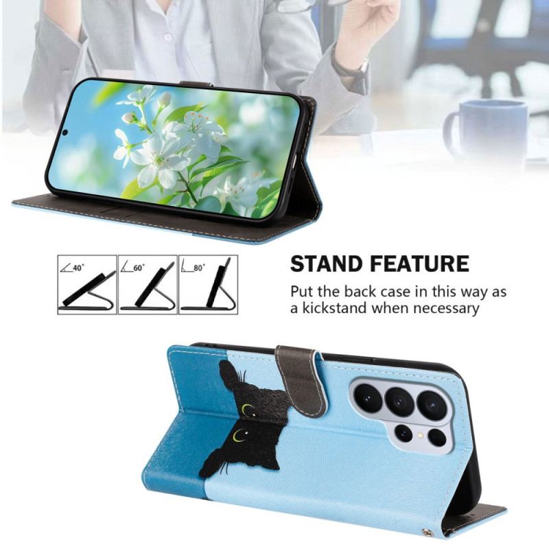 Fliptok Samsung Galaxy S26 Ultra Fekete Cica