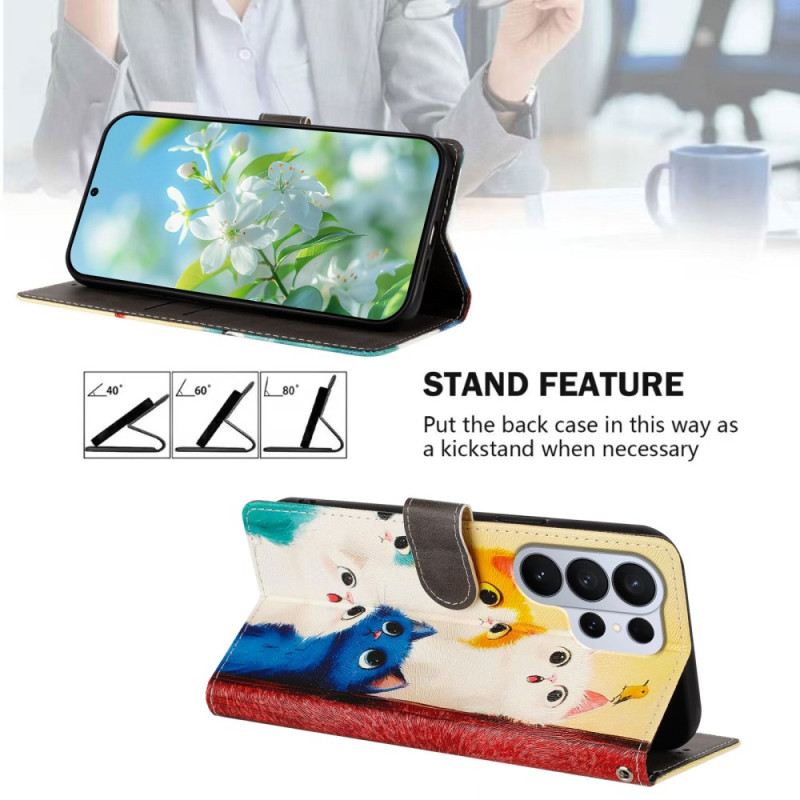 Fliptok Samsung Galaxy S26 Ultra Színes Macskák
