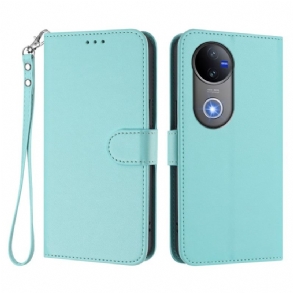 Bőrtok Vivo V50e 5g Sima Műbőr Nyakpánttal