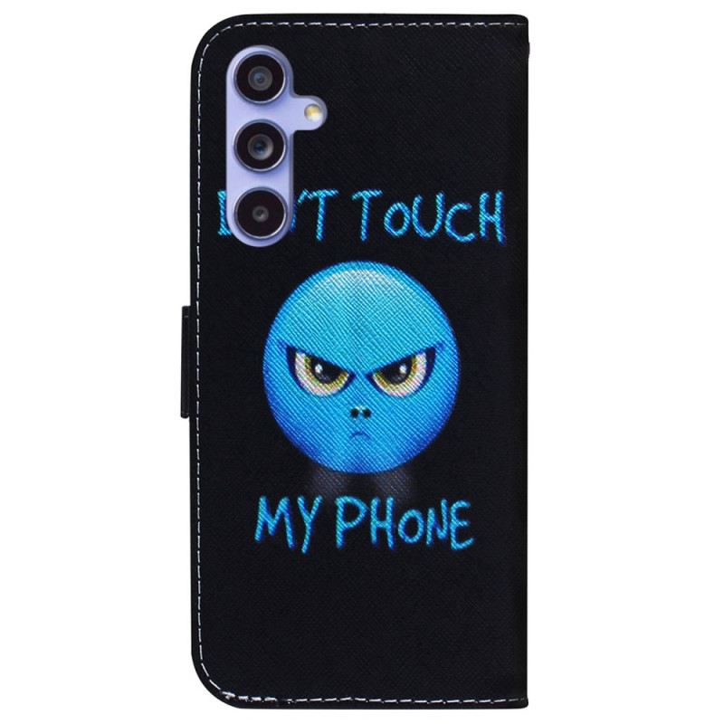 Bőrtok Samsung Galaxy A55 5g Emoji Telefon Ne Érintse Meg A Telefonomat
