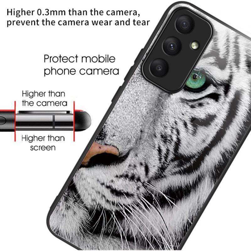 Tok Samsung Galaxy A55 5g Fehér Tigris Edzett Üveg