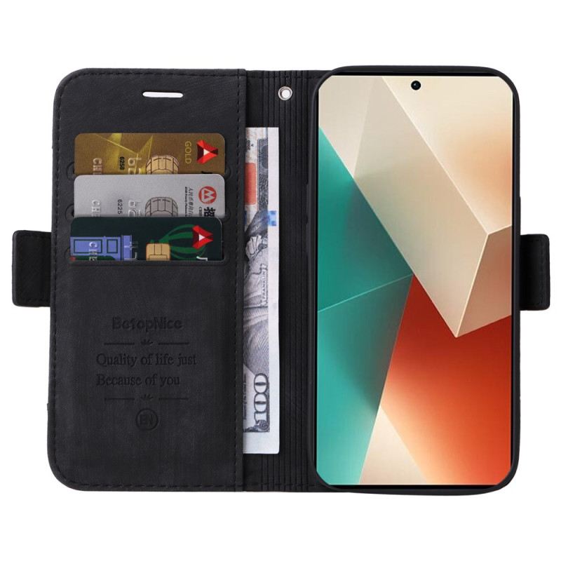 Bőrtok Xiaomi Redmi Note 13 5g Bőr Stílusú Betopnice