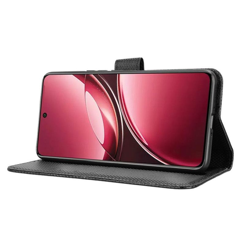 Bőrtok Vivo V50 5g Gyémánt Textúra