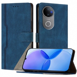 Bőrtok Vivo V50 5g Kétszínű Minta