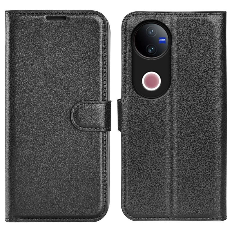 Bőrtok Vivo V50 5g Licsi Műbőr