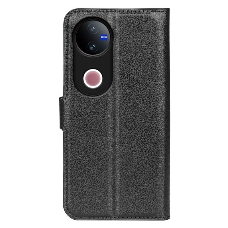 Bőrtok Vivo V50 5g Licsi Műbőr