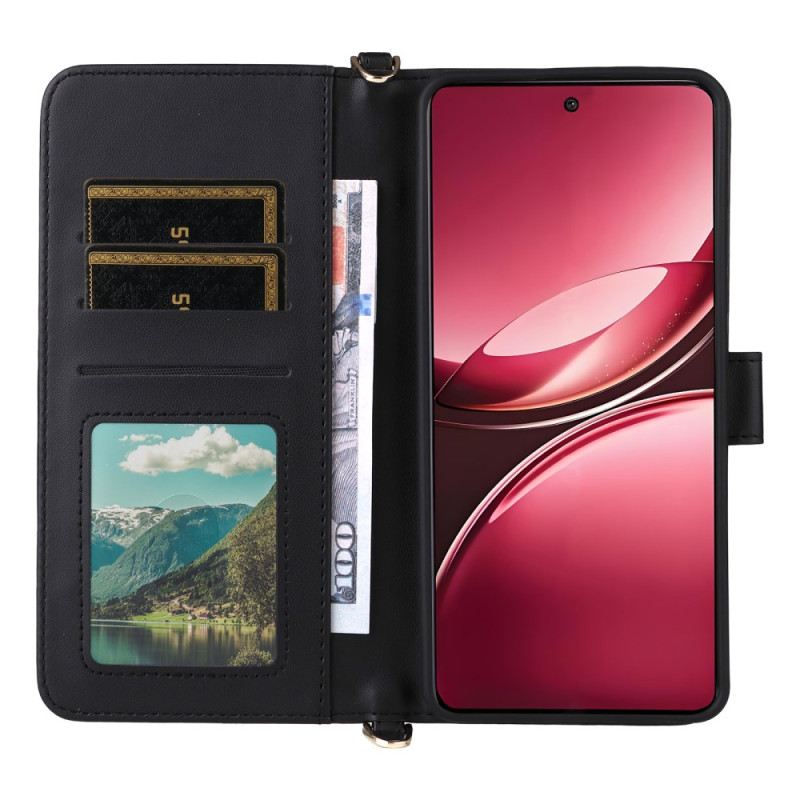 Bőrtok Vivo V50 5g Steppelt Pántokkal