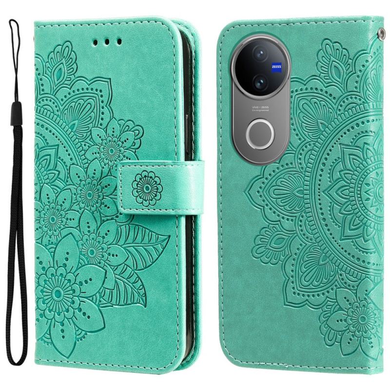 Bőrtok Vivo V50 5g Ujjlenyomat Mandala