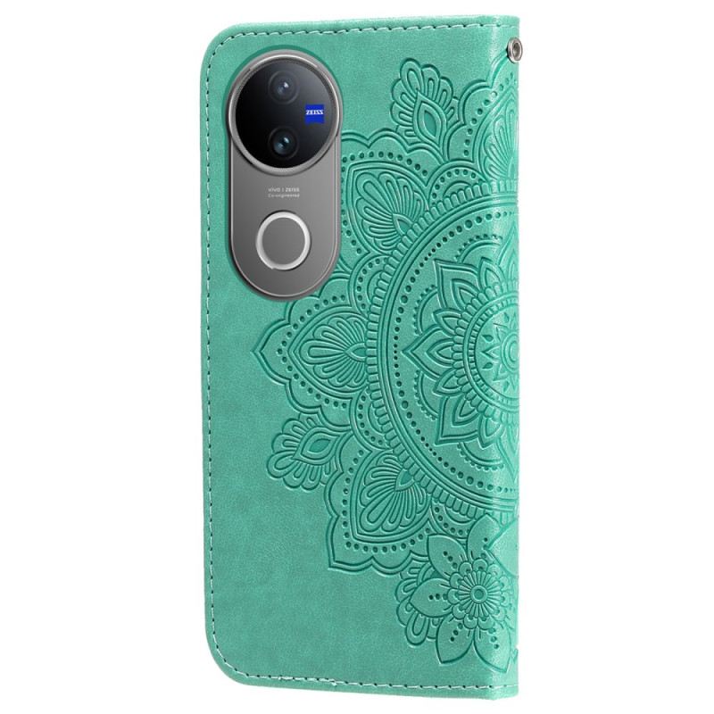 Bőrtok Vivo V50 5g Ujjlenyomat Mandala