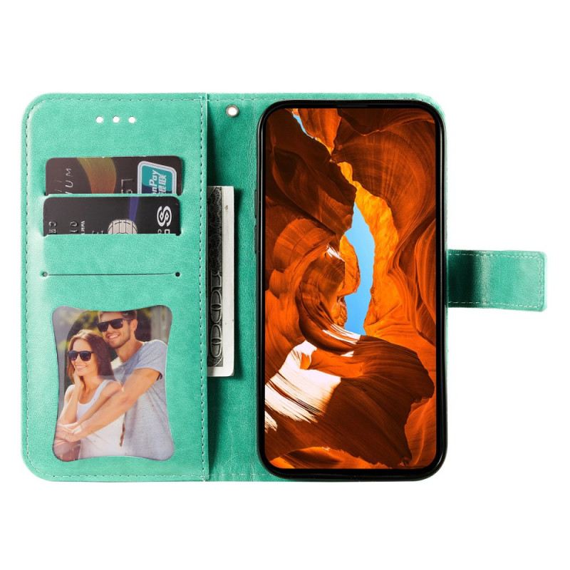 Bőrtok Vivo V50 5g Ujjlenyomat Mandala