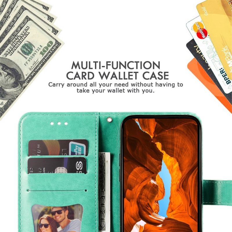 Bőrtok Vivo V50 5g Ujjlenyomat Mandala