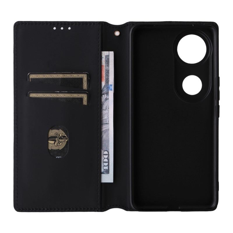 Fliptok Vivo V50 5g Nyomtatott Gyémánt Mintával