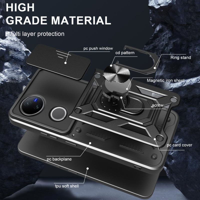 Mobiltelefon Tokok Vivo V50 5g Csúszó Kamerafedél És Tartó