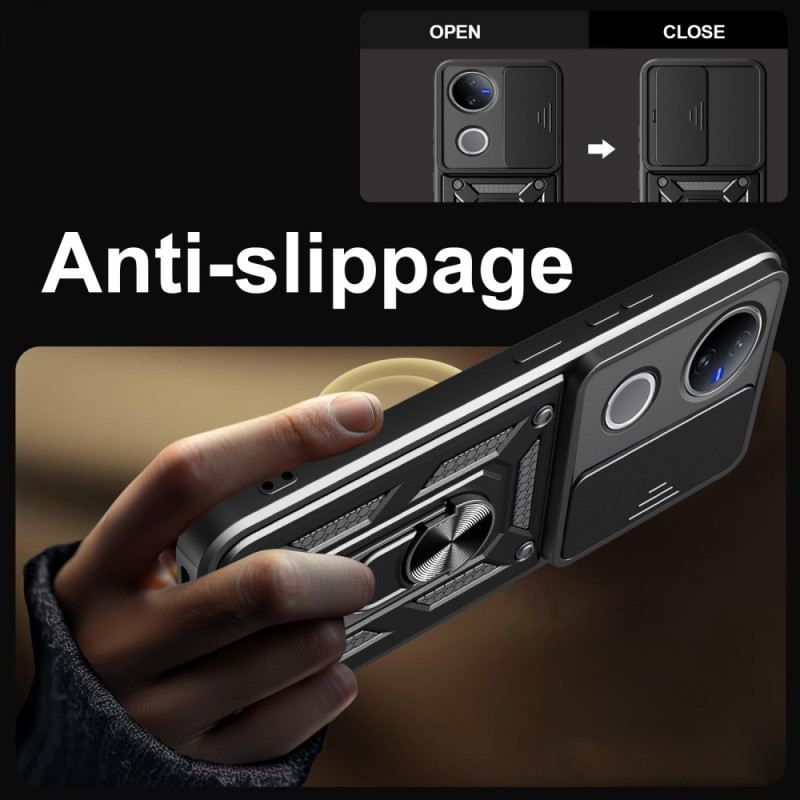 Mobiltelefon Tokok Vivo V50 5g Csúszó Kamerafedél És Tartó