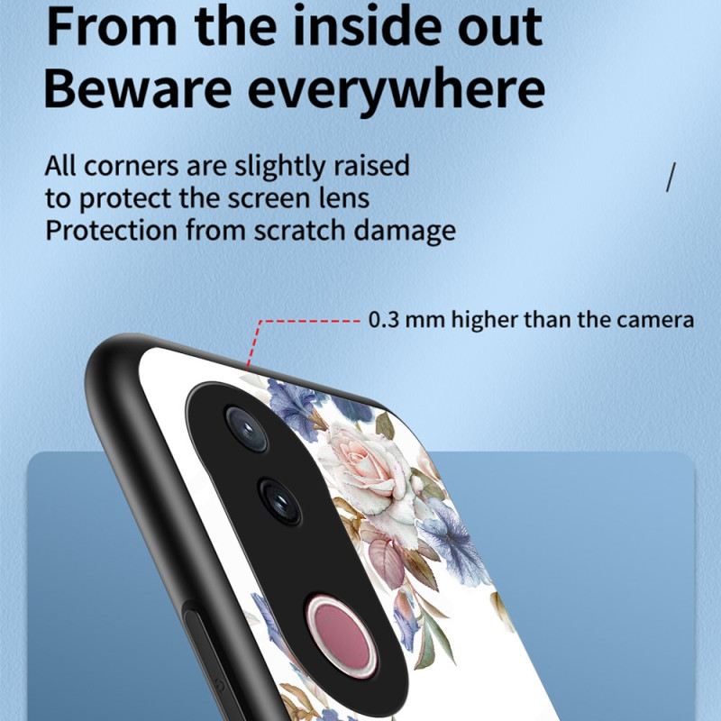 Tok Vivo V50 5g Edzett Üveg Virágminta