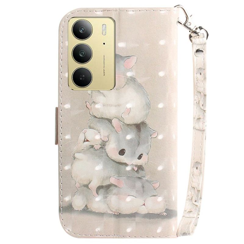 Bőrtok Realme C75 Hörcsög Nyakpánt