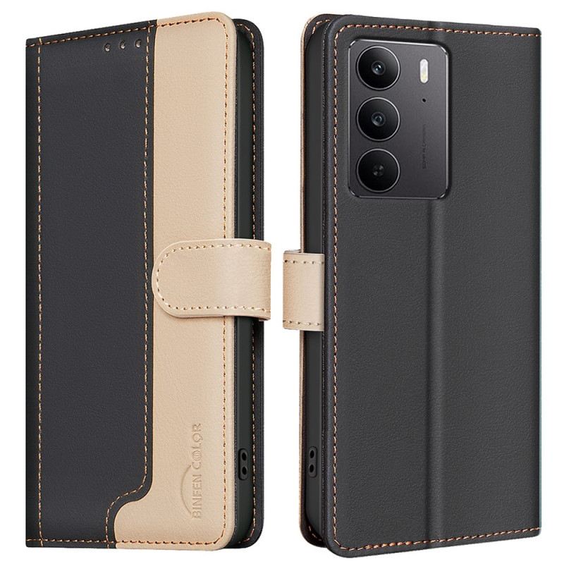 Bőrtok Realme C75 Kétszínű Binfen Szín