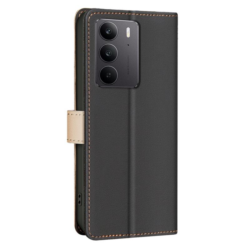 Bőrtok Realme C75 Kétszínű Binfen Szín