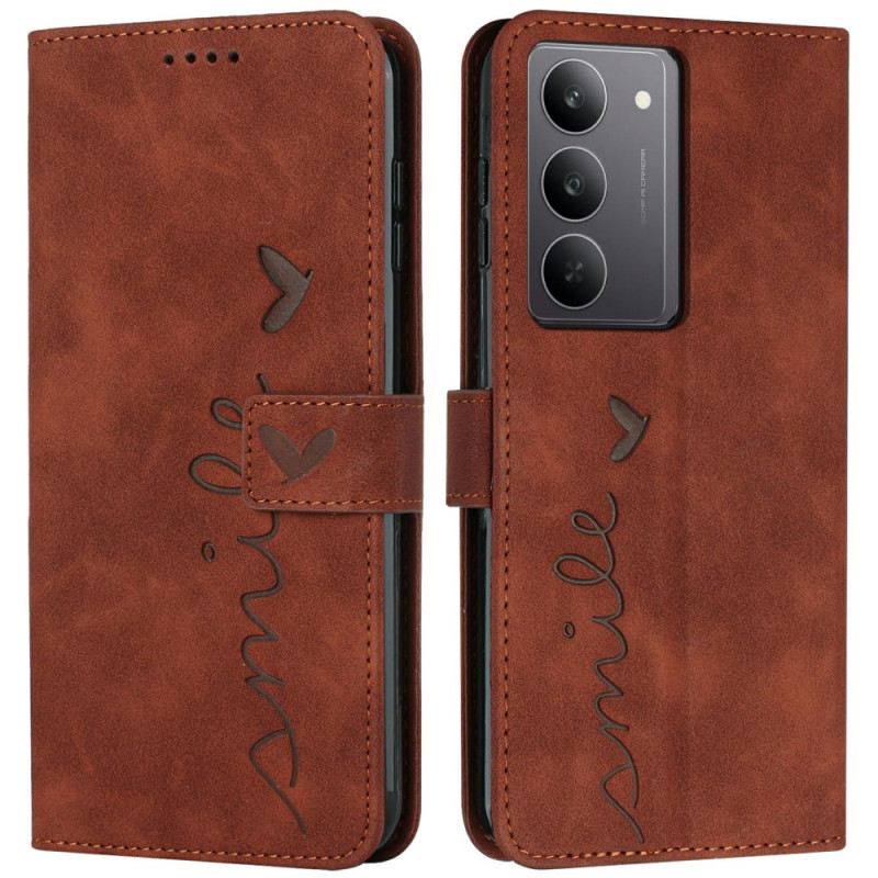 Bőrtok Realme C75 Mosolygós