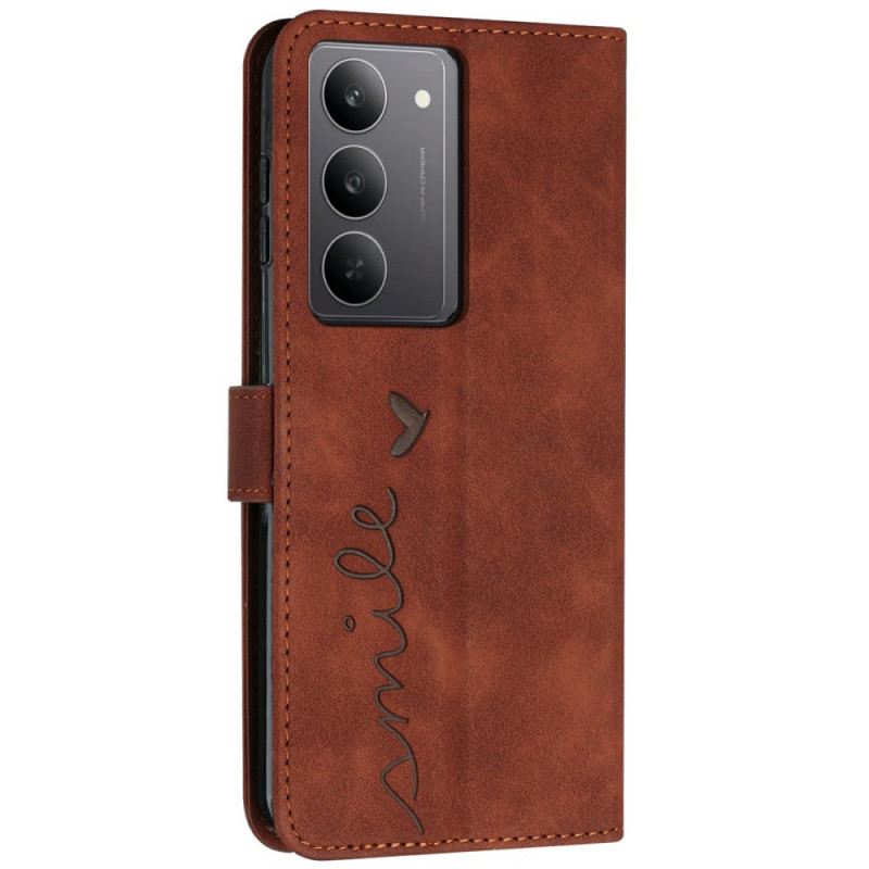 Bőrtok Realme C75 Mosolygós