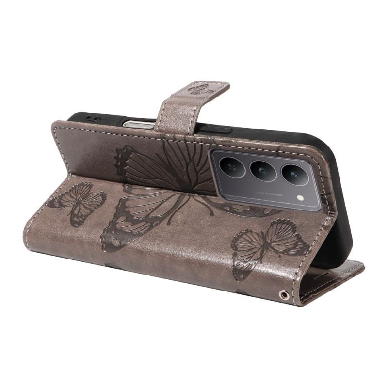 Bőrtok Realme C75 Óriás Pillangók