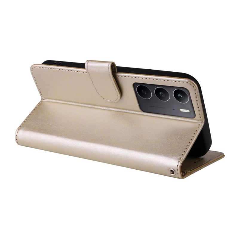 Bőrtok Realme C75 Pillangók És Virágok