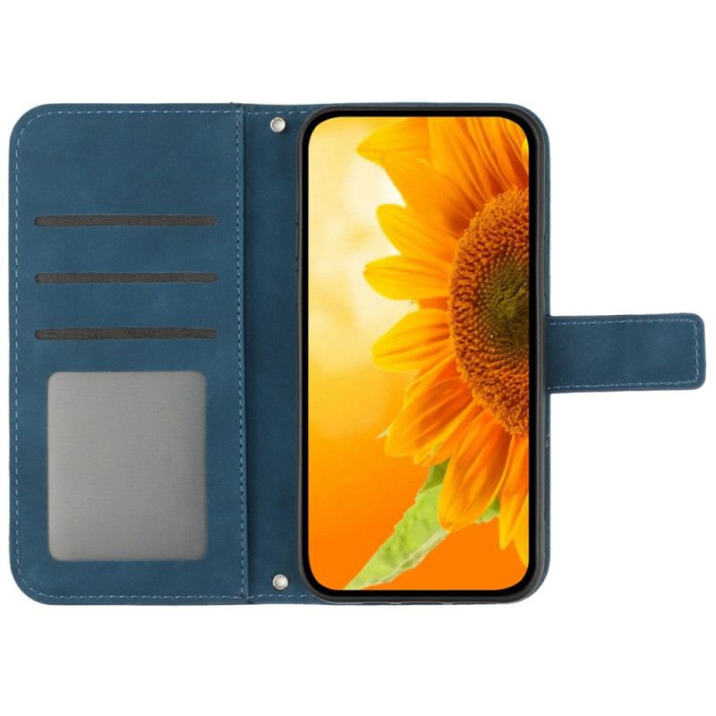 Bőrtok Realme C75 Pillangómintás Keresztpántos Táska