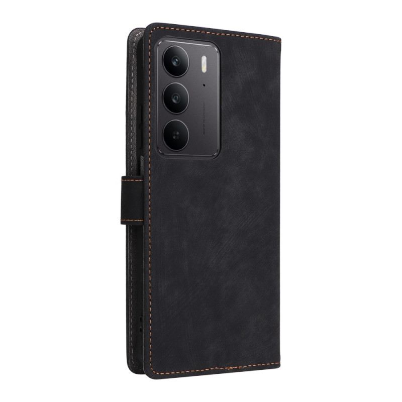 Bőrtok Realme C75 Rfid-védelemmel Ellátott Velúr Hatású