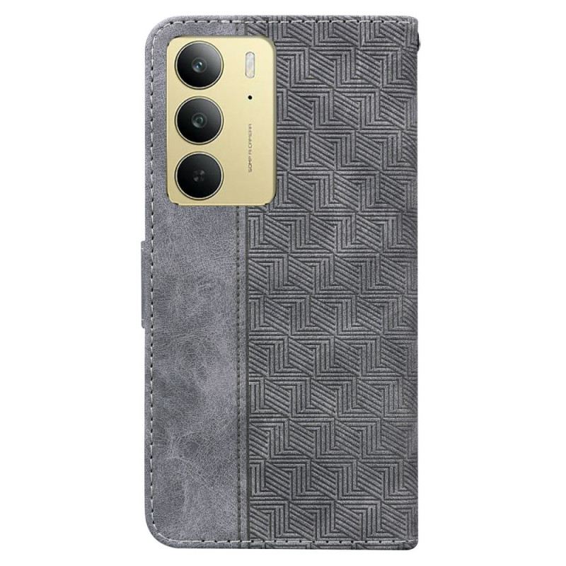 Bőrtok Realme C75 Szőtt Minta