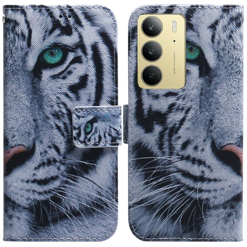 Fliptok Realme C75 Fehér Tigris