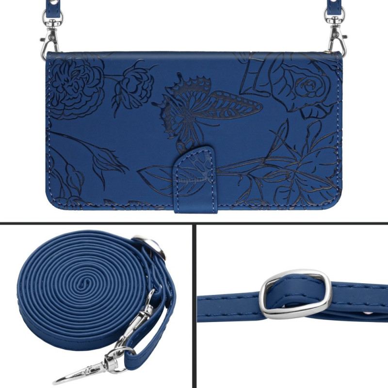 Fliptok Realme C75 Pillangómintás Keresztpántos Táska