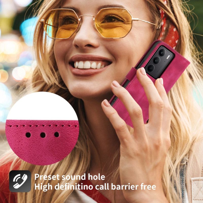 Fliptok Realme C75 Velúr Csipkehatású Pántos És Vállpántos