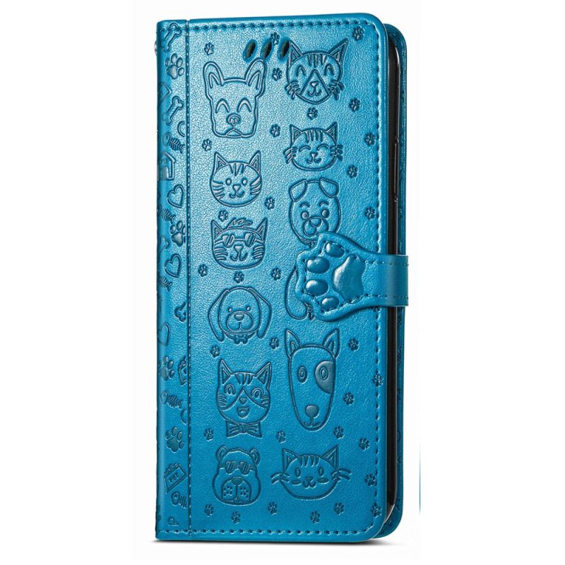 Kinyitható Bőrtok Realme C75 Animált Állatok