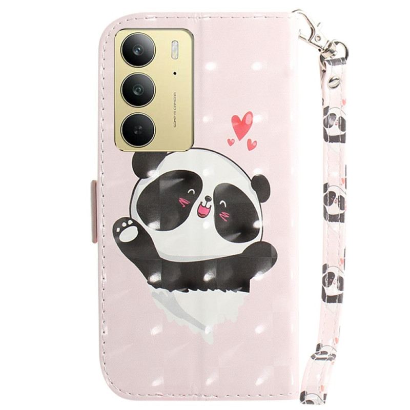 Kinyitható Tokok Realme C75 Panda Szerelmes Pánt