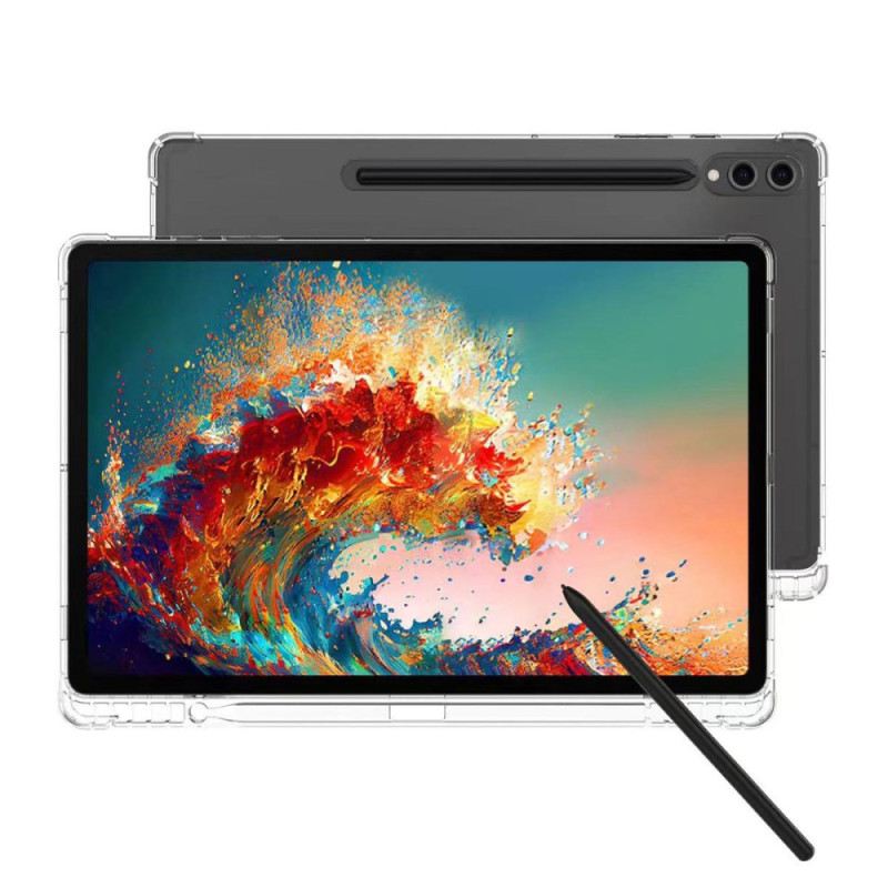 Tok Samsung Galaxy Tab S9 Plus Átlátszó Megerősített Sarkokkal És Ceruzatartóval